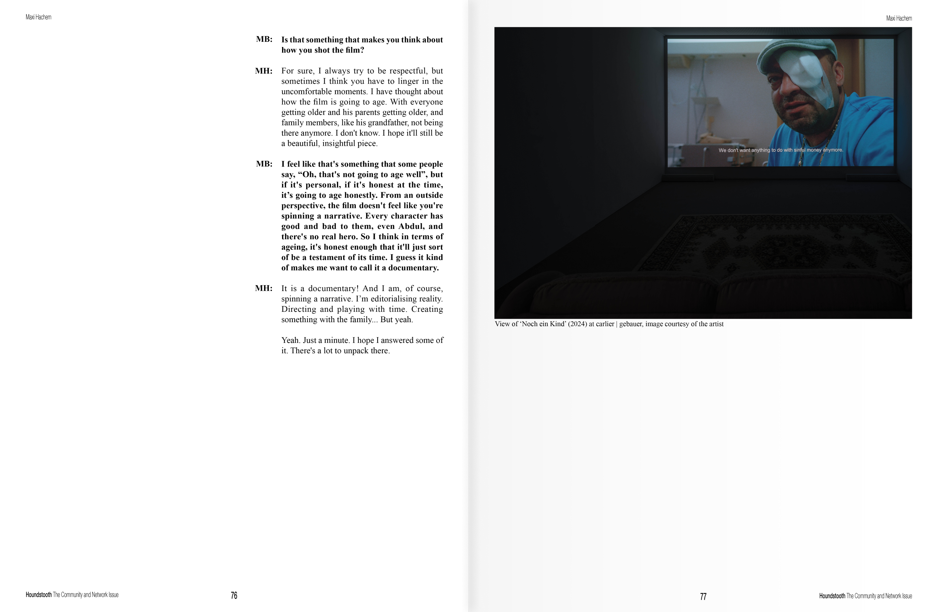Houndstooth Magazine publication spread