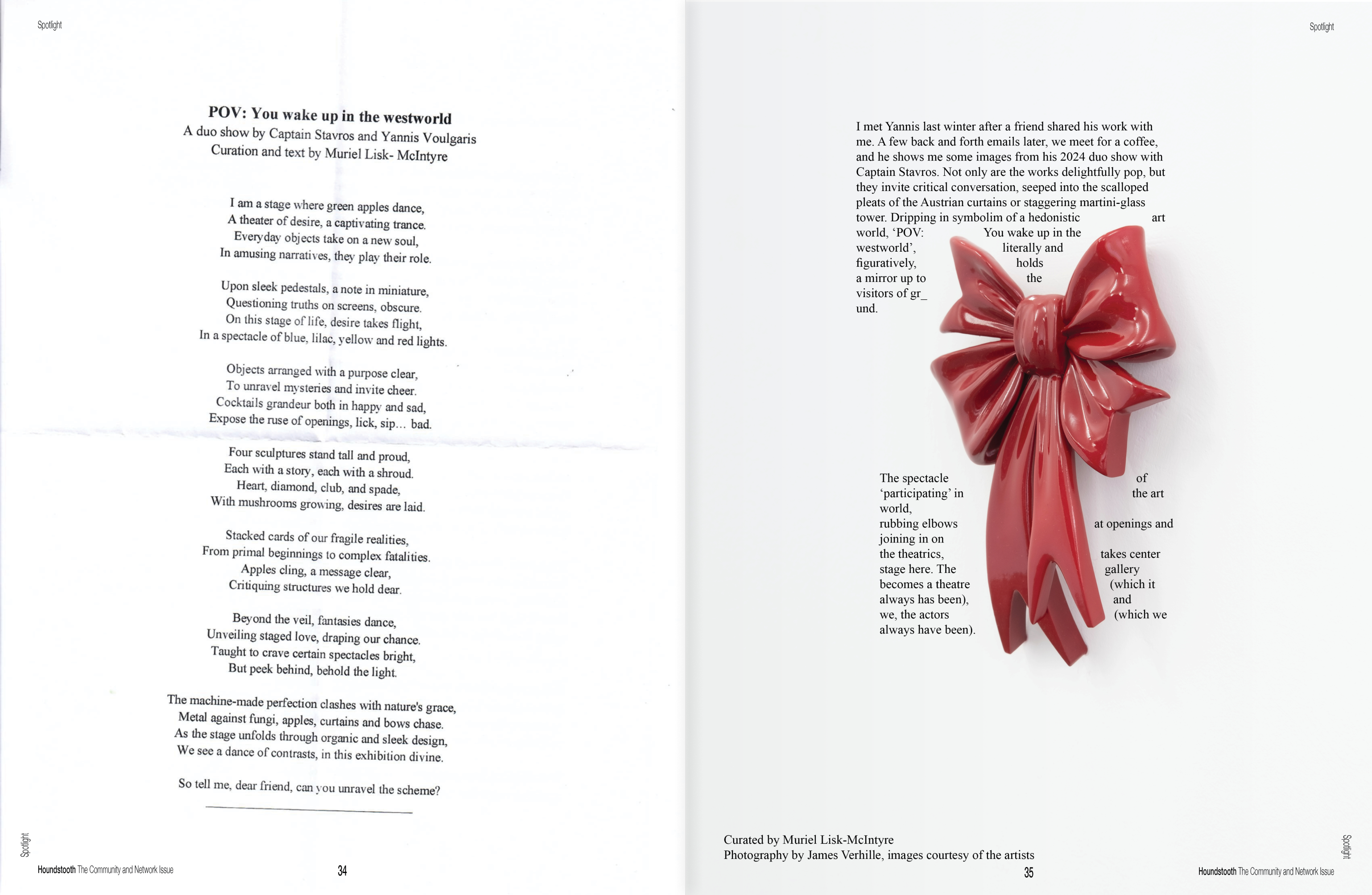 Houndstooth Magazine publication spread