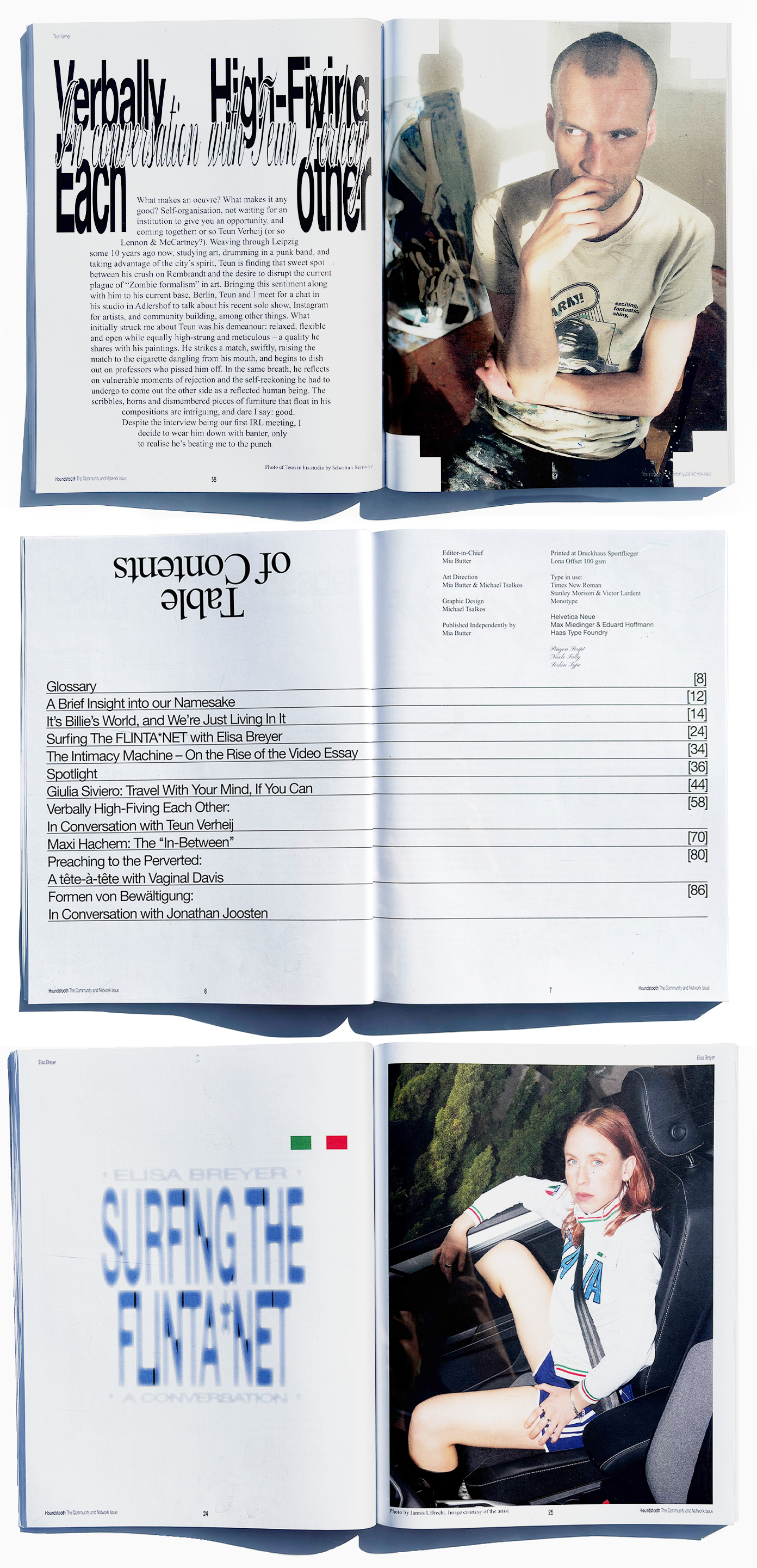 Houndstooth Magazine publication spread